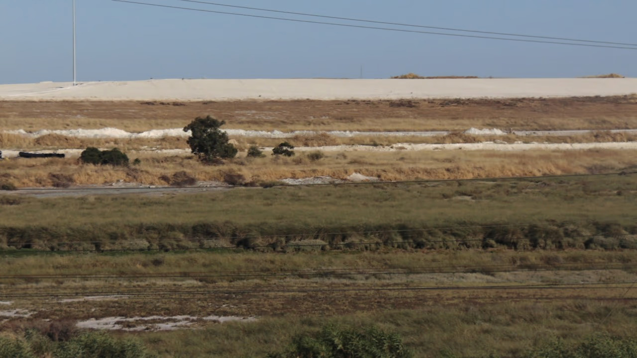 Distant phosphogypsum.