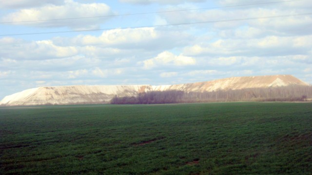 Phosphogypsum stack near Kedainiai, Lithuania.